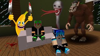 ÁS CRIATURAS MAIS ASSUSTADORAS DO MINECRAFT ENTROU NA NOSSA CASA !!!