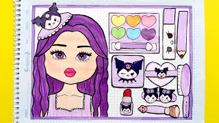 💜Paper DIY💜 Roblox Kuromi Makeup & Blind Bags DIY | ASMR
