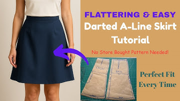 How to Draft a Darted A-Line Skirt | Easy Pattern for Beginners