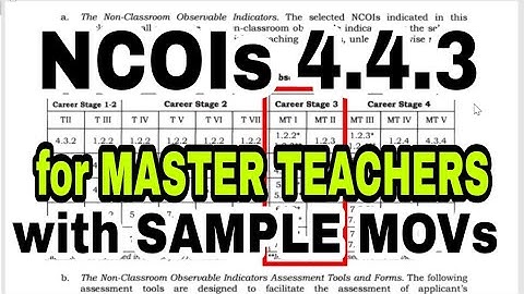 NCOI 4.4.3 for Master Teachers
