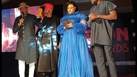 Yemi Solade & Femi Adebayo Wins the Lead Actor as Nkechi Blessing present them the awards