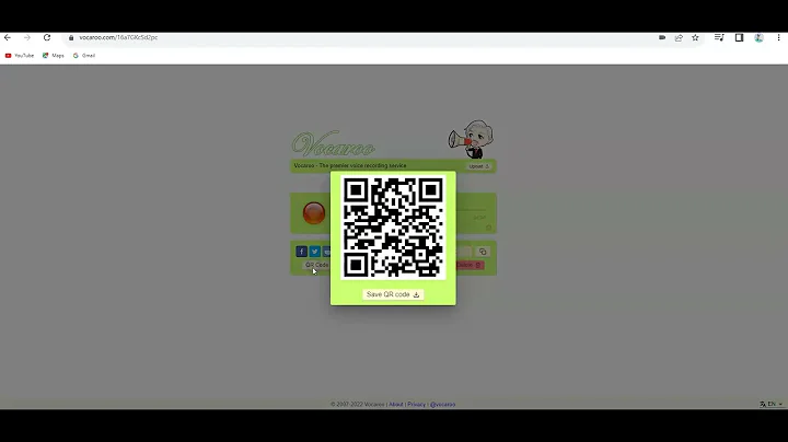 Vocaroo and QR codes