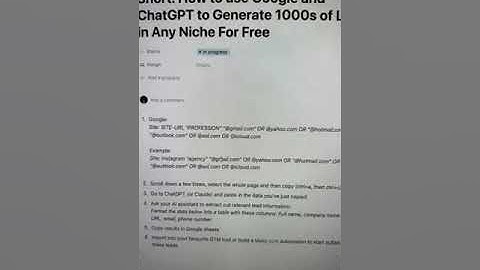 How to use Google and ChatGPT to Generate 1000s of Leads in Any Niche For Free   #ai #aiforwork #ai