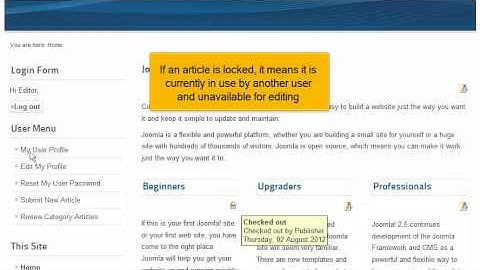 Joomla! Tutorial #70: How to Edit an Existing Article