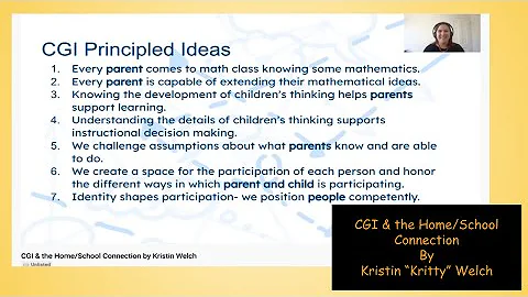 CGI & the Home/School Connection by Kristin Welch