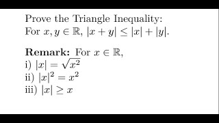 Proving the Triangle Inequality Theorem