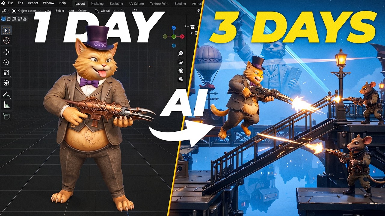 I Made a 3D Game Using Only AI Assets — In Just 3 Days - YouTube