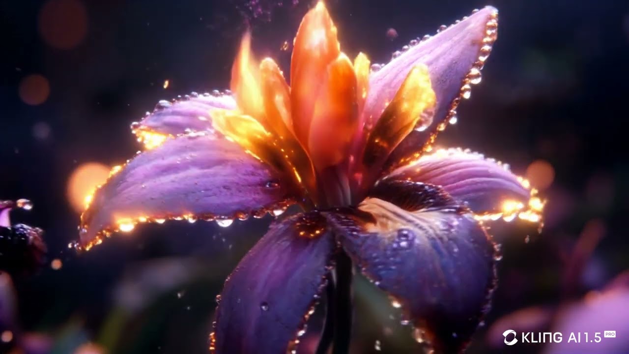 Professional Mode Focus on a vibrant purple flower 