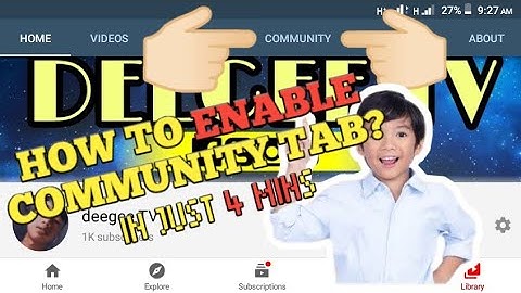 HOW TO ENABLE COMMUNITY TAB ON YOUTUBE || 2020 METHOD || EASY TUTORIAL || deegee tv