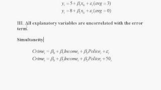 Assumptions of CLRM: Error term has zero mean and errors uncorrelated with X