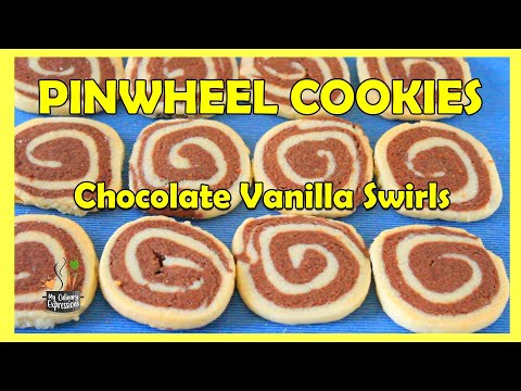 Easy Pinwheel Cookies | Chocolate Vanilla Pinwheels | How to Make Eggless Pinwheel Cookies