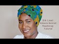 How to make a Silk Lined Bonnet headwrap Tutorial