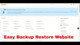 how to backup and restore wordpress website from cpanel