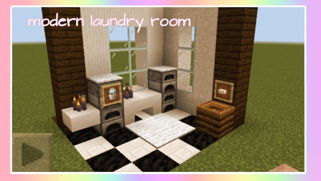How to make a modern laundry room in Minecraft! YouTube