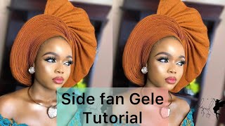 Easy Side Fan Gele Tutorial 😍(Beginner friendly).