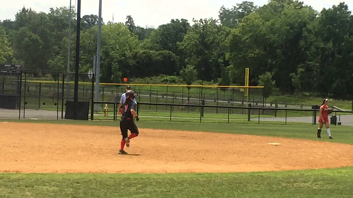 Erika Elias home run swing, July 2015