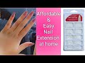 HOW TO DO SALON LIKE NAIL EXTENSION AT HOME | EASY &amp; AFFORDABLE NAIL EXTENSION | Styling with Shirin