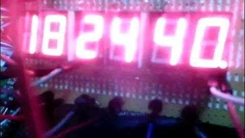 7 Segment 6 digits  Clock 24 HR with AVR
