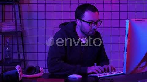 Hacker at The Computer Hacking | Stock Footage - Videohive