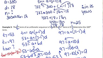 MCR3U 7.1 Arithmetic Sequence Video 2
