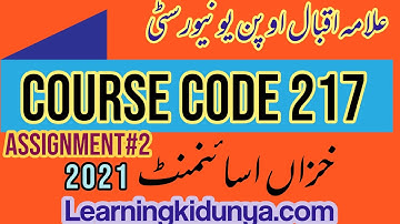 AIOU Solved Assignment 2 Code 217 Autumn 2021 | Learning ki dunya | Aiou Assignments