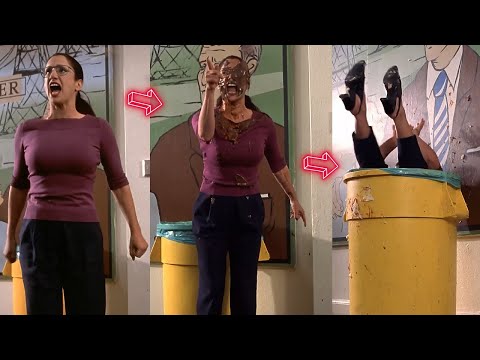 nasty teacher bins herself in front of school