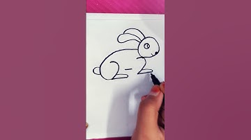 How to draw Rabbit Drawing from 22 number easy step by step | Easy Rabbit 🐇 Drawing #drawing #rabbit