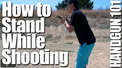 How to Stand When Firing a Pistol: Shooting Stance | Handgun 101 with Top Shot Chris Cheng