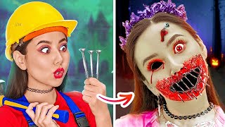 HALLOWEEN MAKEUP AND COSTUMES DIY IDEAS || Spooky SFX Makeup Tutorials! Pranks On Friends by 123 GO! screenshot 1