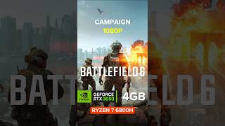 Battlefield 6 on RTX 3050 4GB laptop #gaming #battlefield6 #gameplay #shorts #trending #phonk #amd