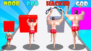 NOOB vs PRO vs HACKER vs GOD - Muscle race 3D screenshot 1