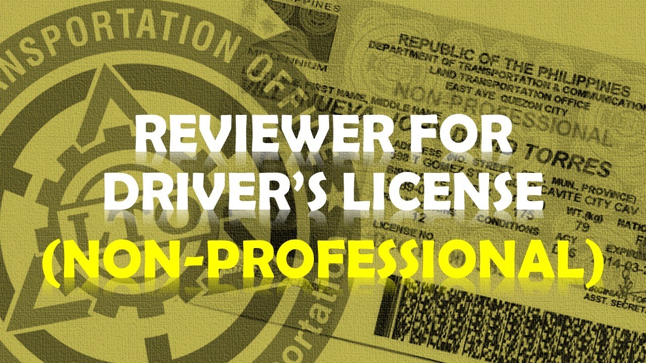 Part 3 Reviewer For Driver's License (NonPro) LTO 100 Passing Rate