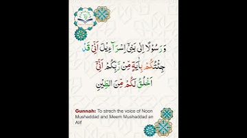 Learn Tajweed of Surah Al-Imran 49 (آيات الحفظ) | سورة العمران -  تعلم التجويد  - Rules + Practice