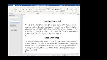 Building a Table of Authorities in Microsoft Word with Joe Dudek