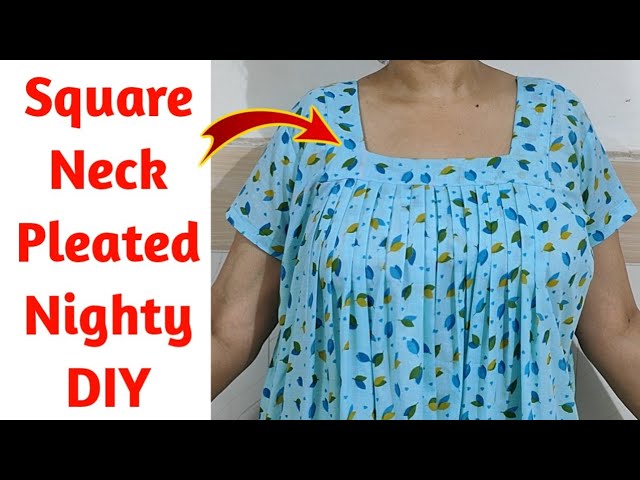 night dress cutting and stitching Vani's blog 1 : Method of sewing night dress with round yoke-Style 1