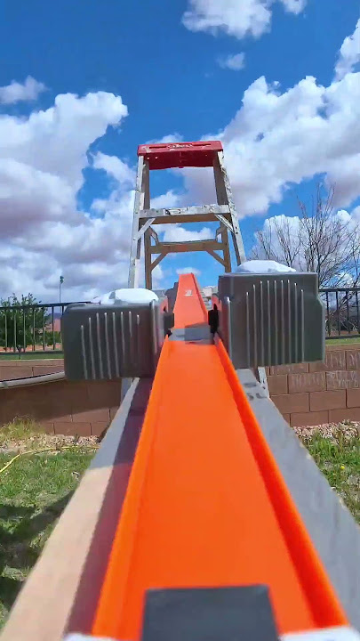 222 Foot Hot Wheels Track Rollercoaster #hotwheelstrack #hotwheels #rollercoaster