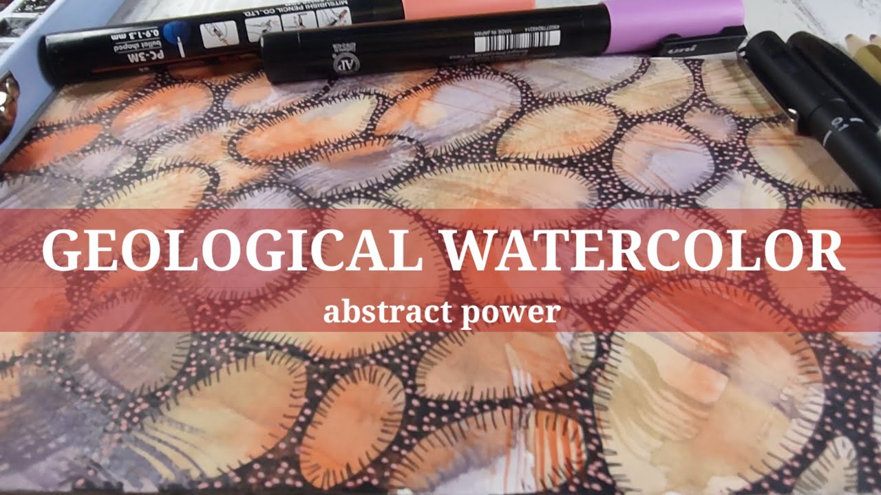 YOU CAN TOO use MIXED MEDIA to create an ABSTRACT WATERCOLOR - YouTube