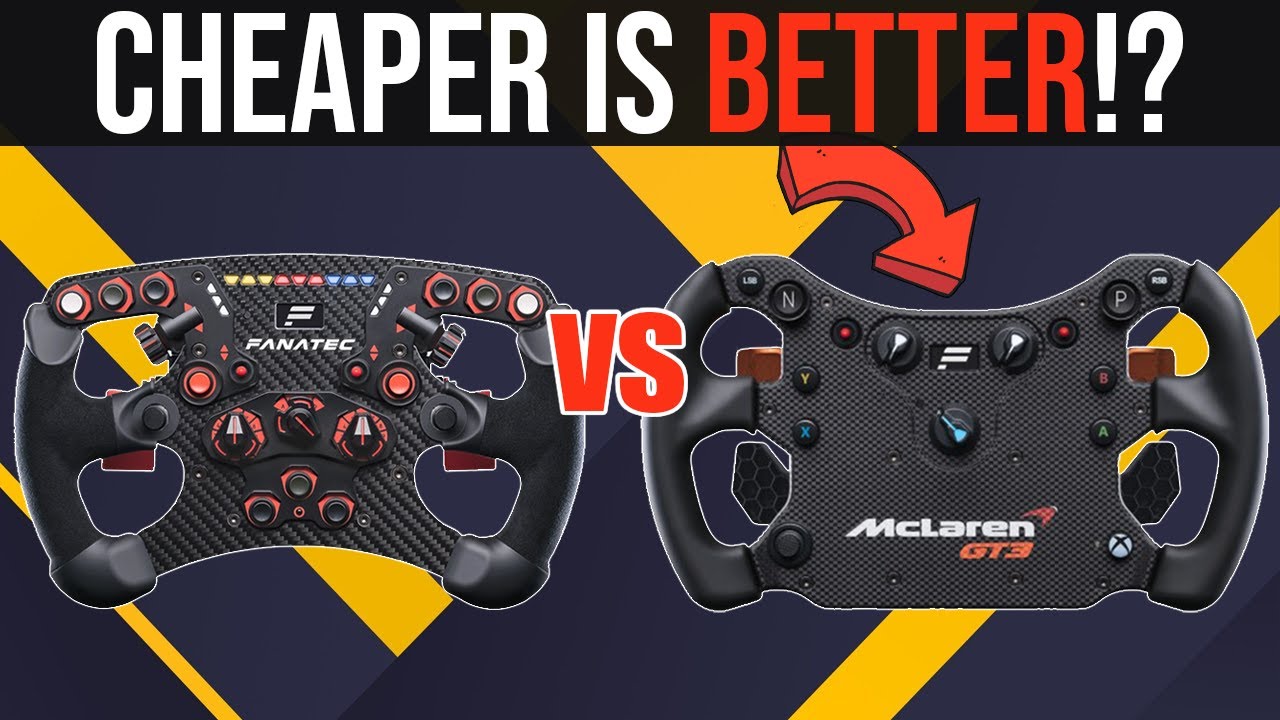 Fanatec CSL Elite McLaren GT3 V2 vs ClubSport Steering Wheel Formula V2