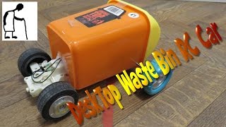 DeskTop Waste Bin RC Car