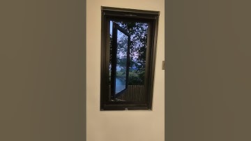60 Series Casement Window Matte Black with Roll up screen