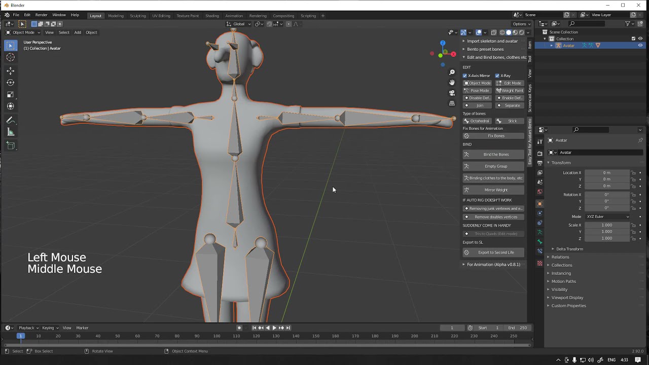 Creation of Animesh for Second Life (add-on for Blender 2.8-2.9+) - YouTube