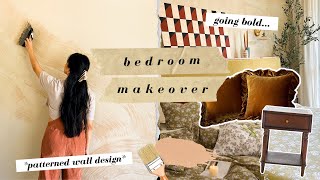 BOLD BEDROOM MAKEOVER *making my dream room come to life!!* | diy organic wall mural