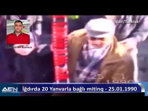 İğdırda 20 Yanvarla bağlı kütləvi mitinqin GÖRÜNTÜLƏRİ