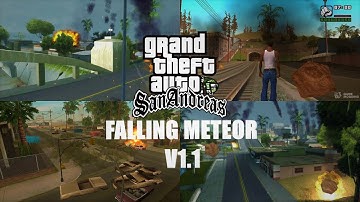 Falling Meteors in GTA San Andreas | (Natural Disaster) Meteor Mod V1.1 | PC 2023