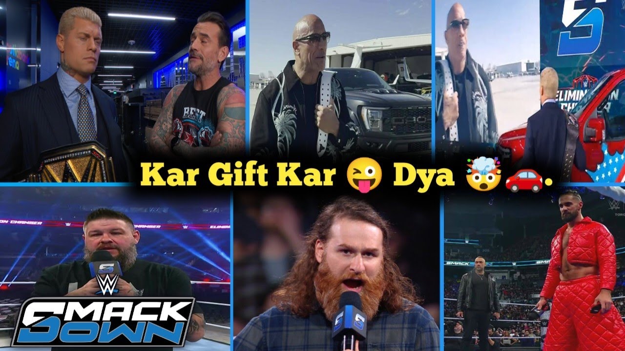 'Big Surprise 😊 In WWE SmackDown 🤯' The Rock Gift Car 🚗 To Cody Rhodes ...