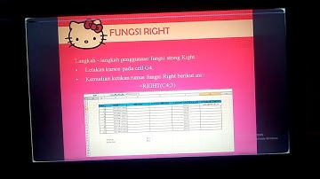 FUNGSI STRING PADA MICROSOFT EXCEL.