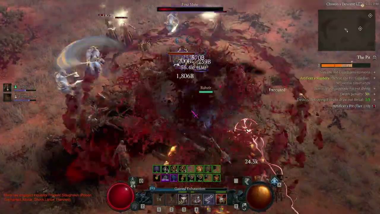 [D4 Season 11] Rupture Barb - Pit Tier 110 (2x Shattered Vow + Selig)