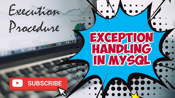Exception Handing in MySQL Database