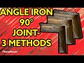 Joining angle iron at 90 degrees using 3 easy joint methods - cope & mitre. Welding preparation