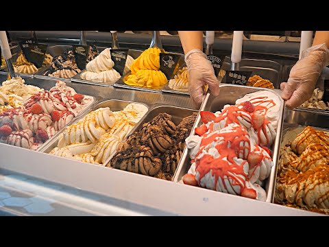 手工冰淇淋！義式冰淇淋製作 (奇異果, 芒果, 草莓, 香蕉) / homemade gelato ice cream - taiwanese ice cream shop
